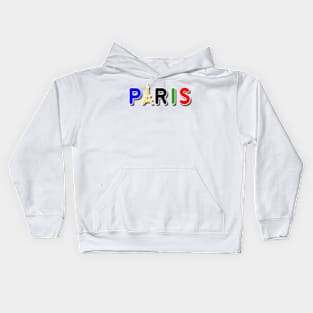 Paris olympics colors Kids Hoodie